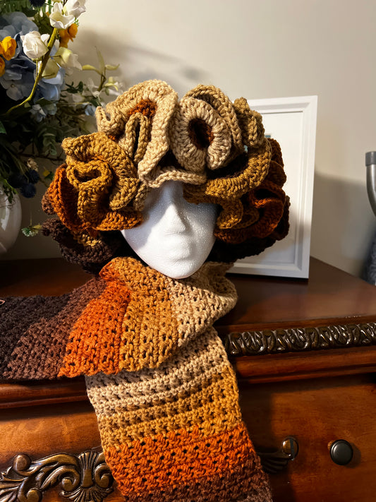 Ruffle Bucket Hat & Scarf